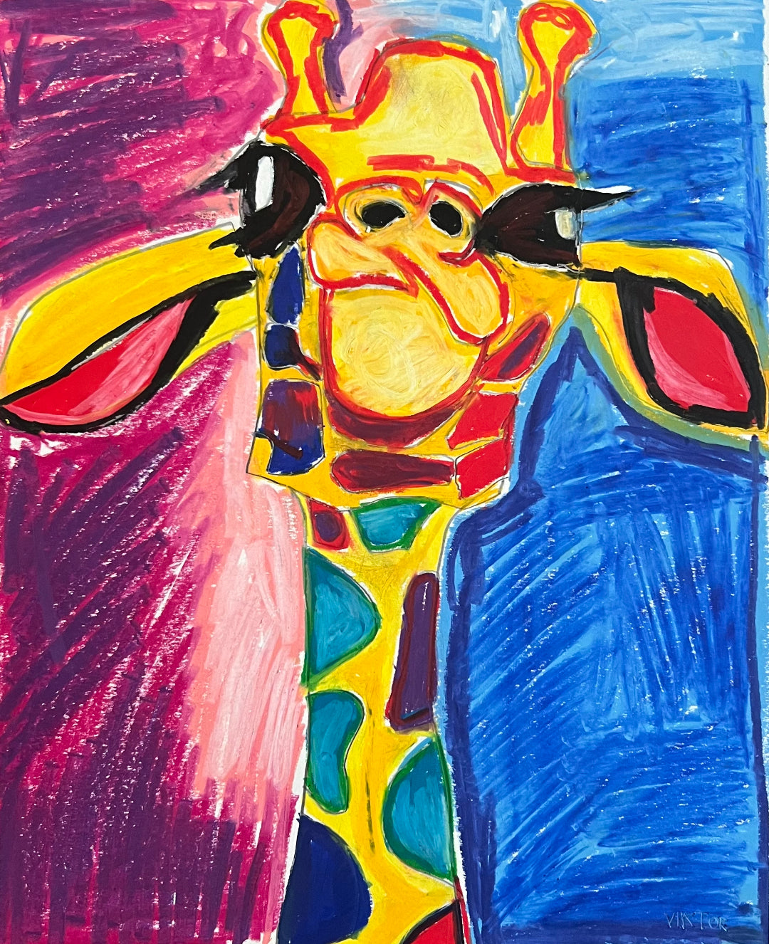 Emily, The Giraffe - Art Prints Vichy's Art
