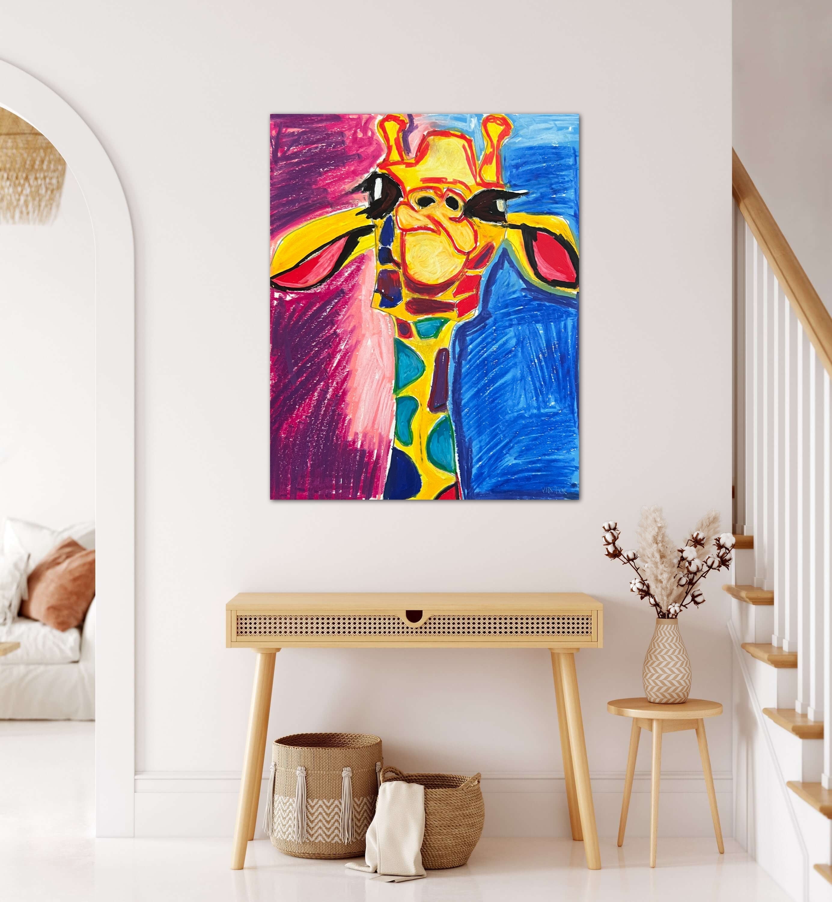 Emily, The Giraffe - Art Prints Vichy's Art