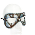 Dual Layer Handmade Genuine Leather Mask in Silver Rust with Swarovski Crystals (Copy) Rockwell Masks
