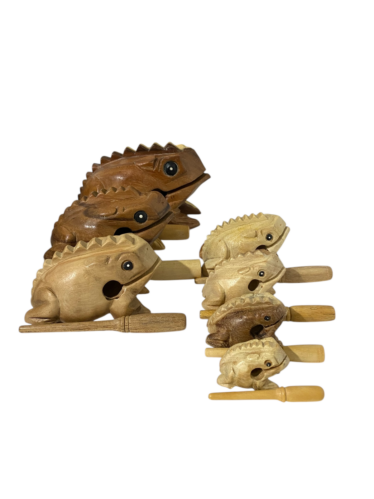 6" Natural Wooden Musical Frog Percussion Instrument Music Frog Co