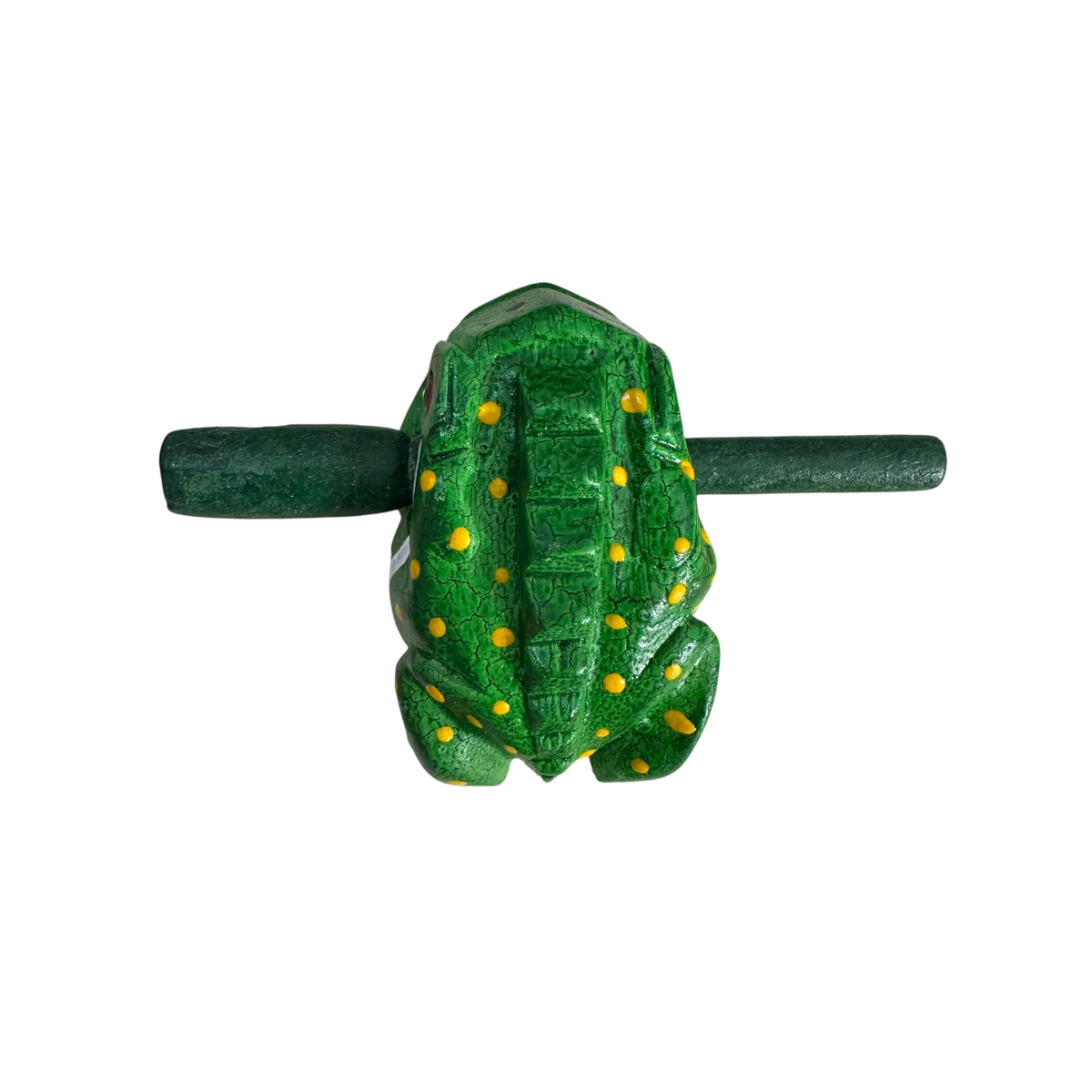 2" Wooden Musical Frog - Green Leaf Design (Percussion Instrument) Music Frog Co