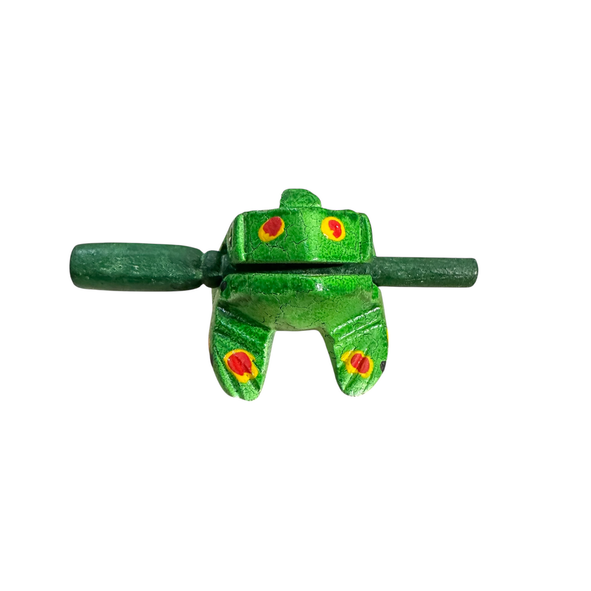 2" Wooden Musical Frog - Green Spring Design (Percussion Instrument) Music Frog Co