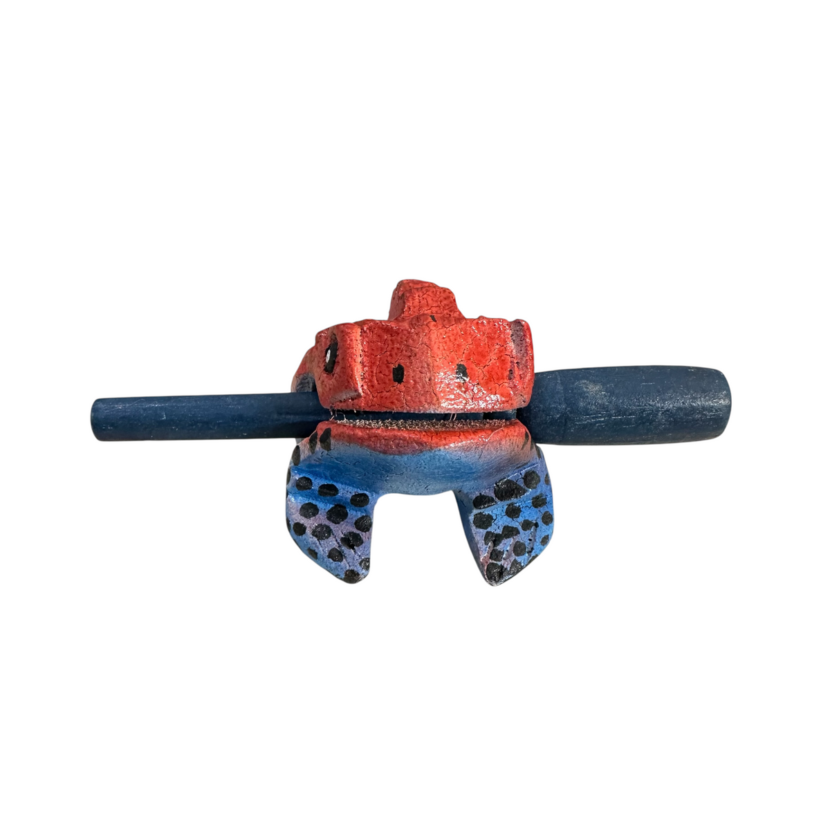 2" Wooden Musical Frog - Red Dart Design (Percussion Instrument) Music Frog Co