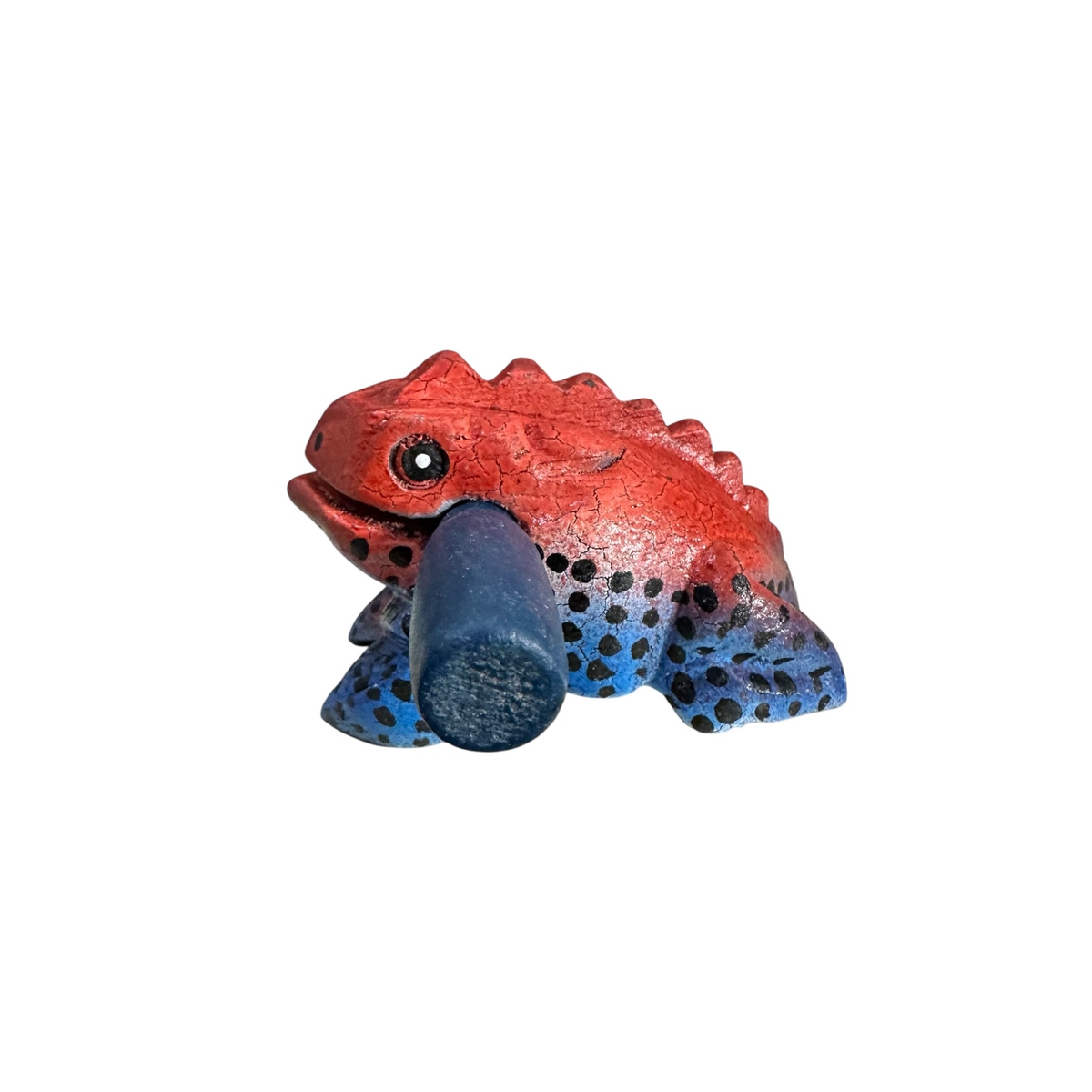 2" Wooden Musical Frog - Red Dart Design (Percussion Instrument) Music Frog Co