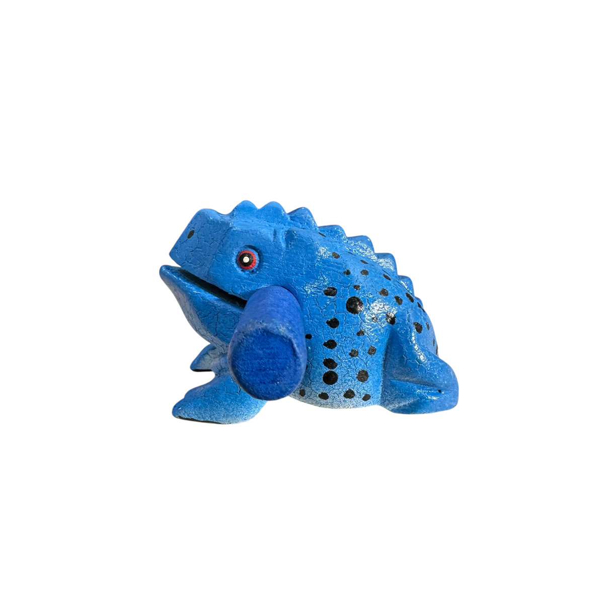 3" Wooden Musical Frog - Blue Dart Design (Percussion Instrument) Music Frog Co