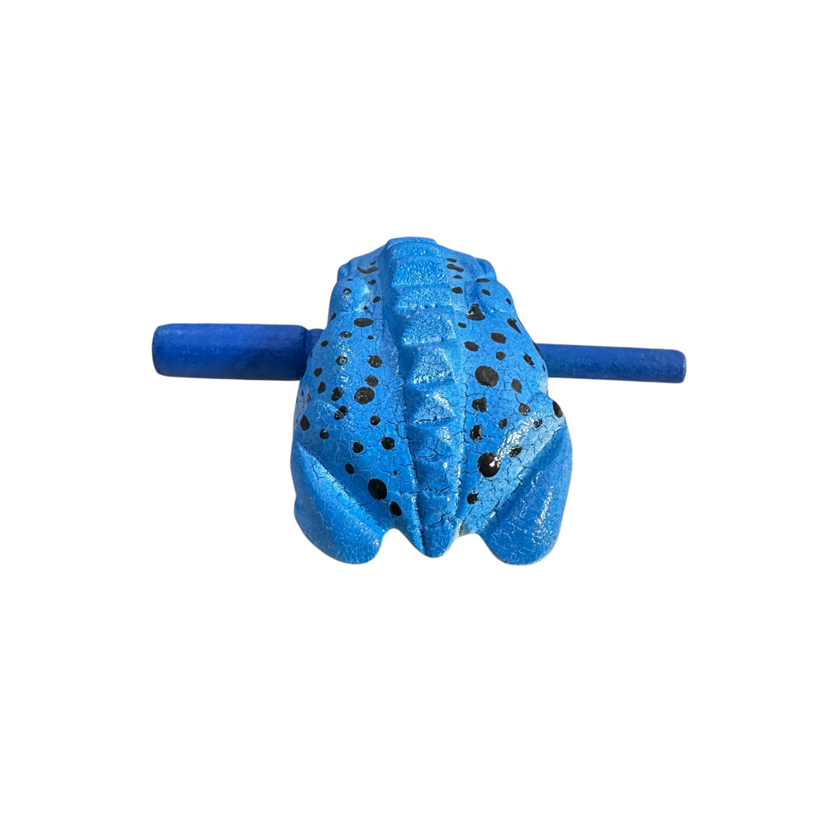 3" Wooden Musical Frog - Blue Dart Design (Percussion Instrument) Music Frog Co