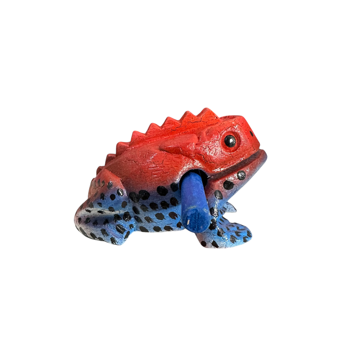 3" Wooden Musical Frog - Red Dart Design (Percussion Instrument) Music Frog Co