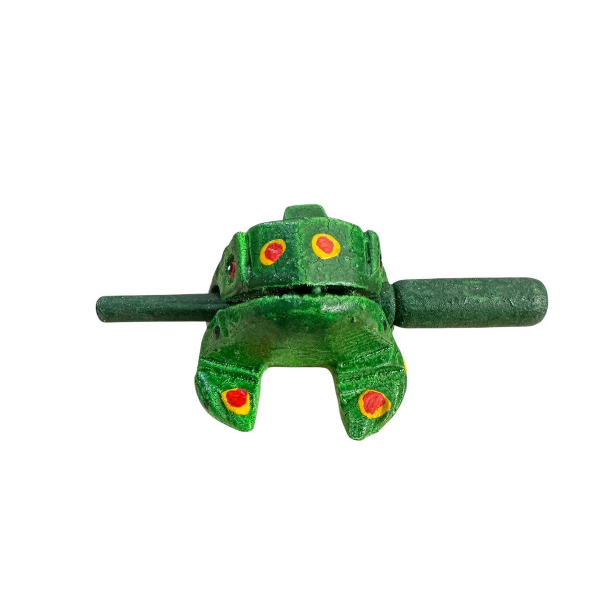 3" Wooden Musical Frog - Green Spring Design (Percussion Instrument) Music Frog Co