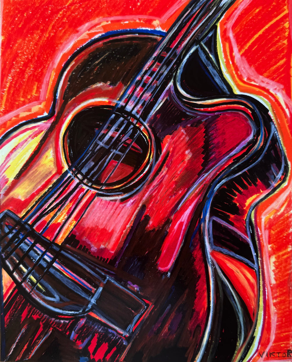 Guitar - Art Prints Vichy's Art