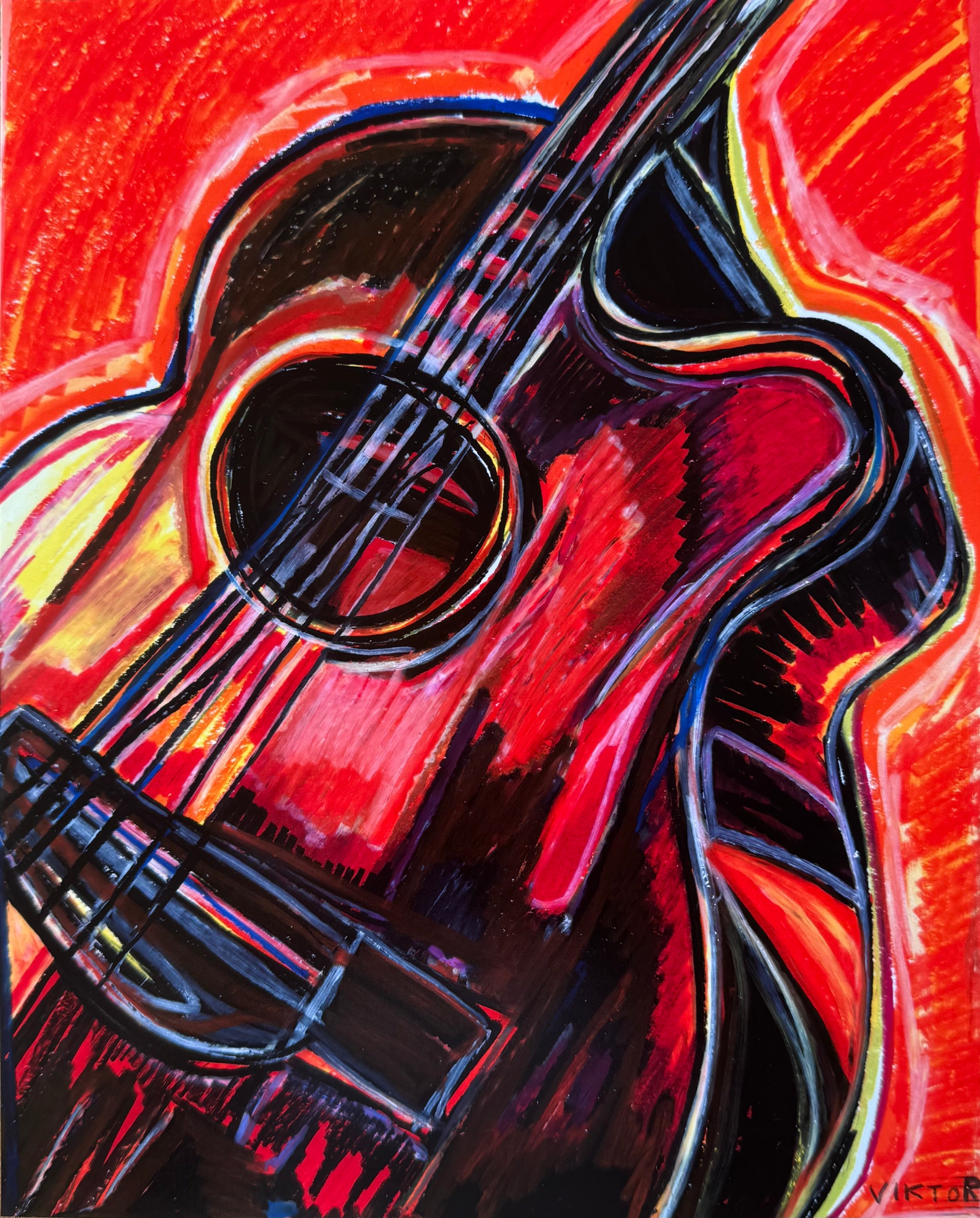 Guitar - Art Prints Vichy's Art