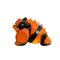 4" Wooden Musical Frog - Orange Dart Design (Percussion Instrument) Music Frog Co