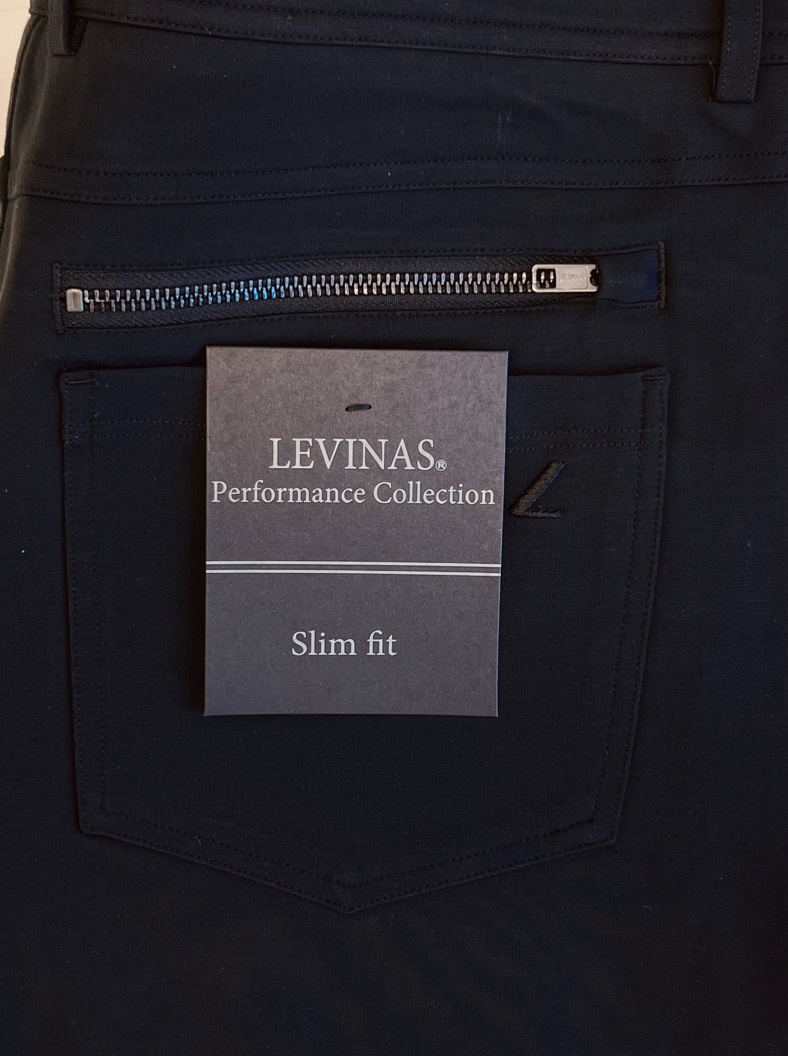 NEW & UPDATED Super - Stretch Men's Chinos //Casual// Black - Performance Collection LEVINAS® Official
