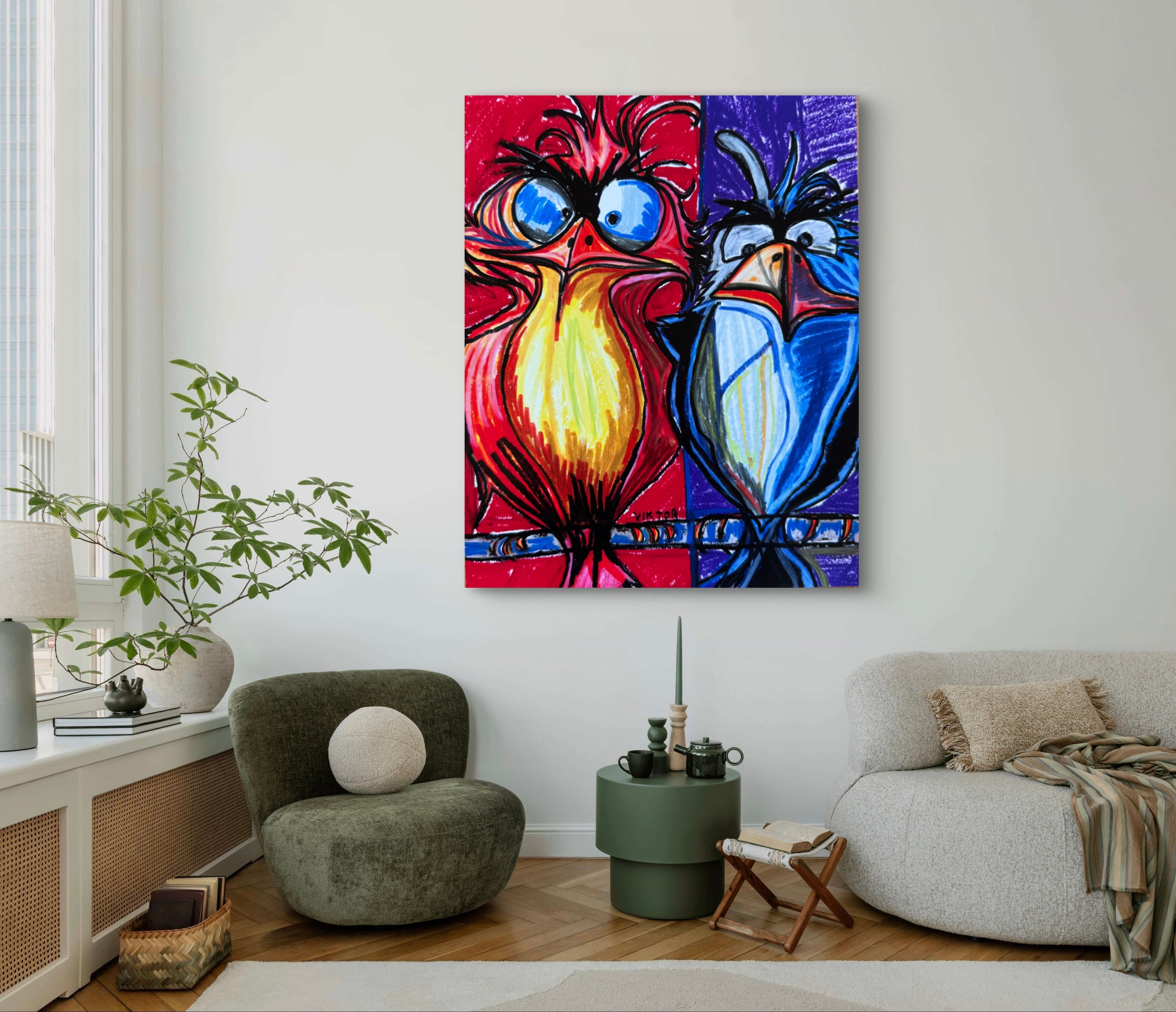Funny Birds - Art Prints Vichy's Art