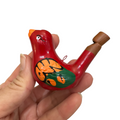 Clay Water Whistle Bird (Red) Music Frog Co