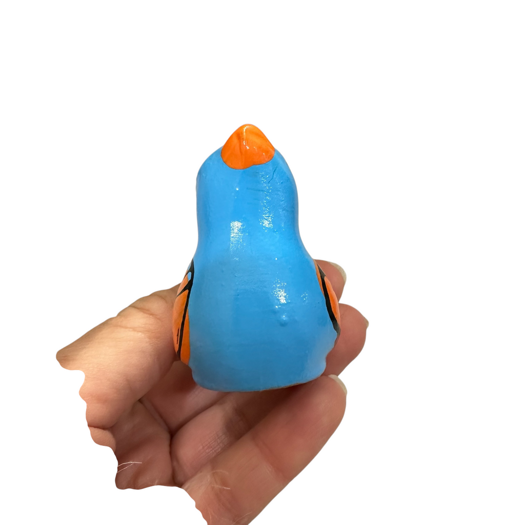 Clay Water Whistle Bird (Light Blue) Music Frog Co