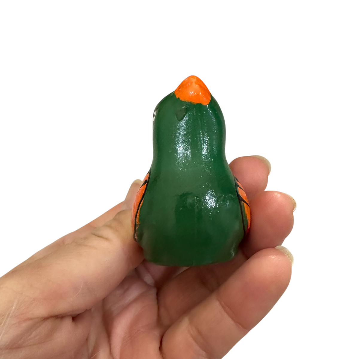 Clay Water Whistle Bird (Dark green) Music Frog Co
