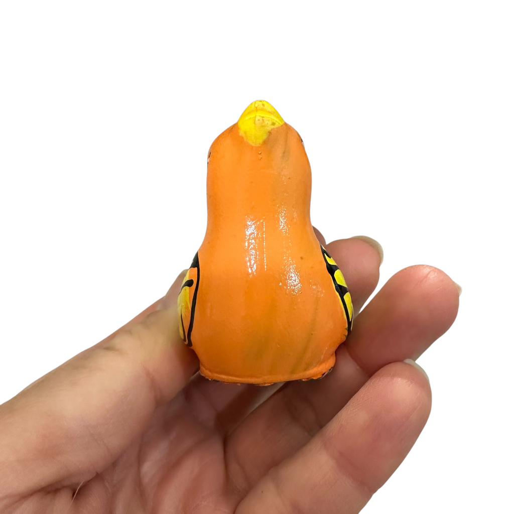 Clay Water Whistle Bird (Orange) Music Frog Co