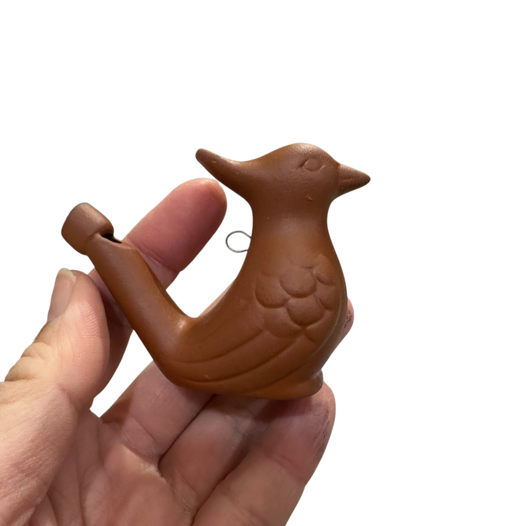 Clay Water Whistle Bird (Crest) Music Frog Co