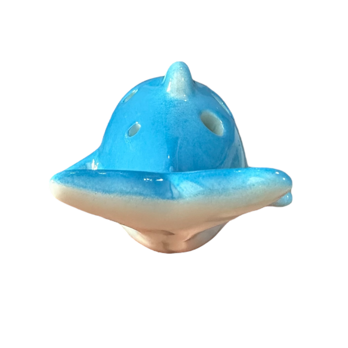 Ceramic Dolphin Ocarina Sky Blue Music Frog Co
