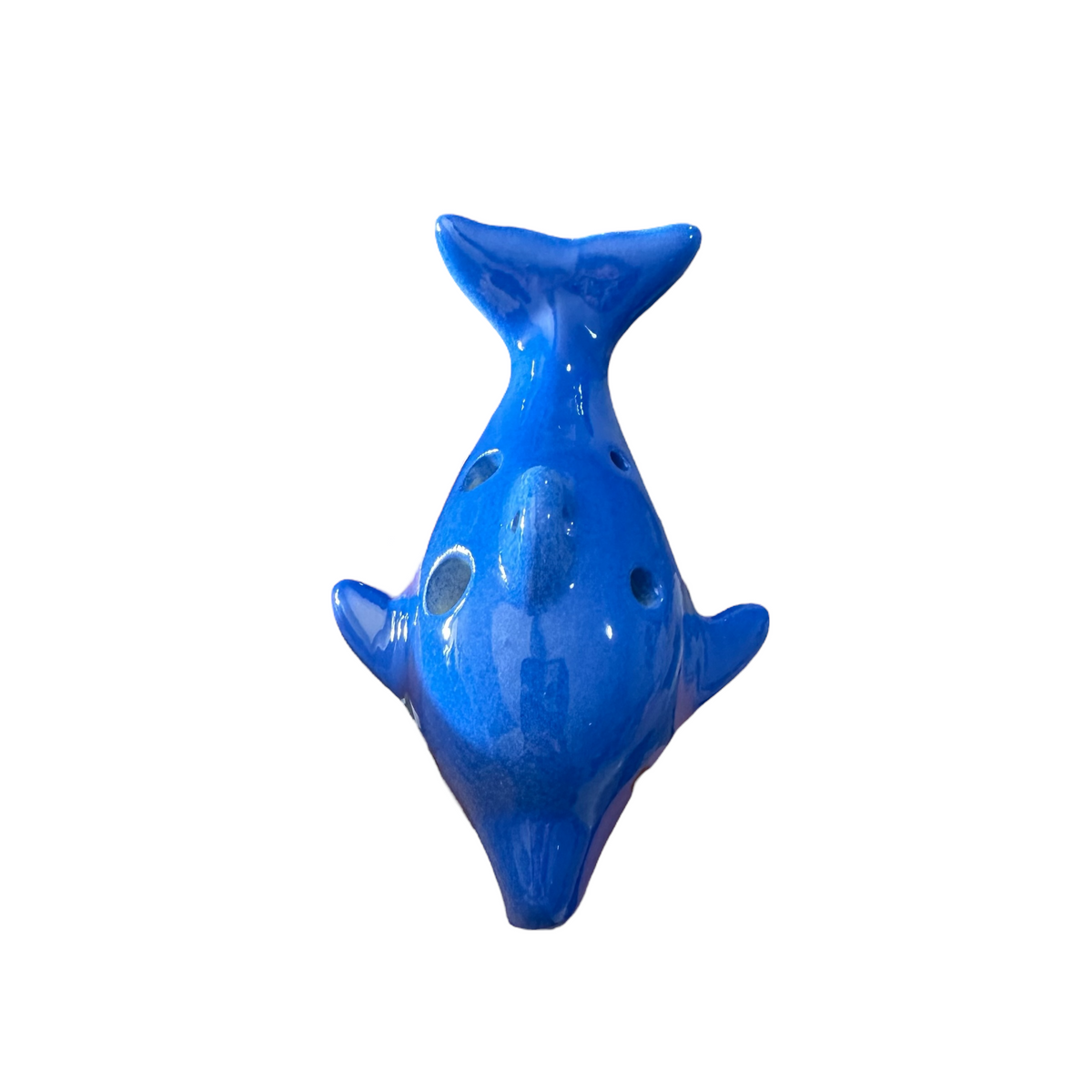 Ceramic Dolphin Ocarina Ocean Blue Music Frog Co