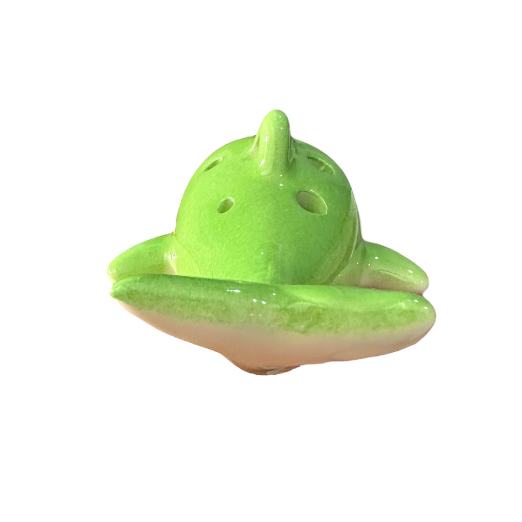 Ceramic Dolphin Ocarina Green Music Frog Co