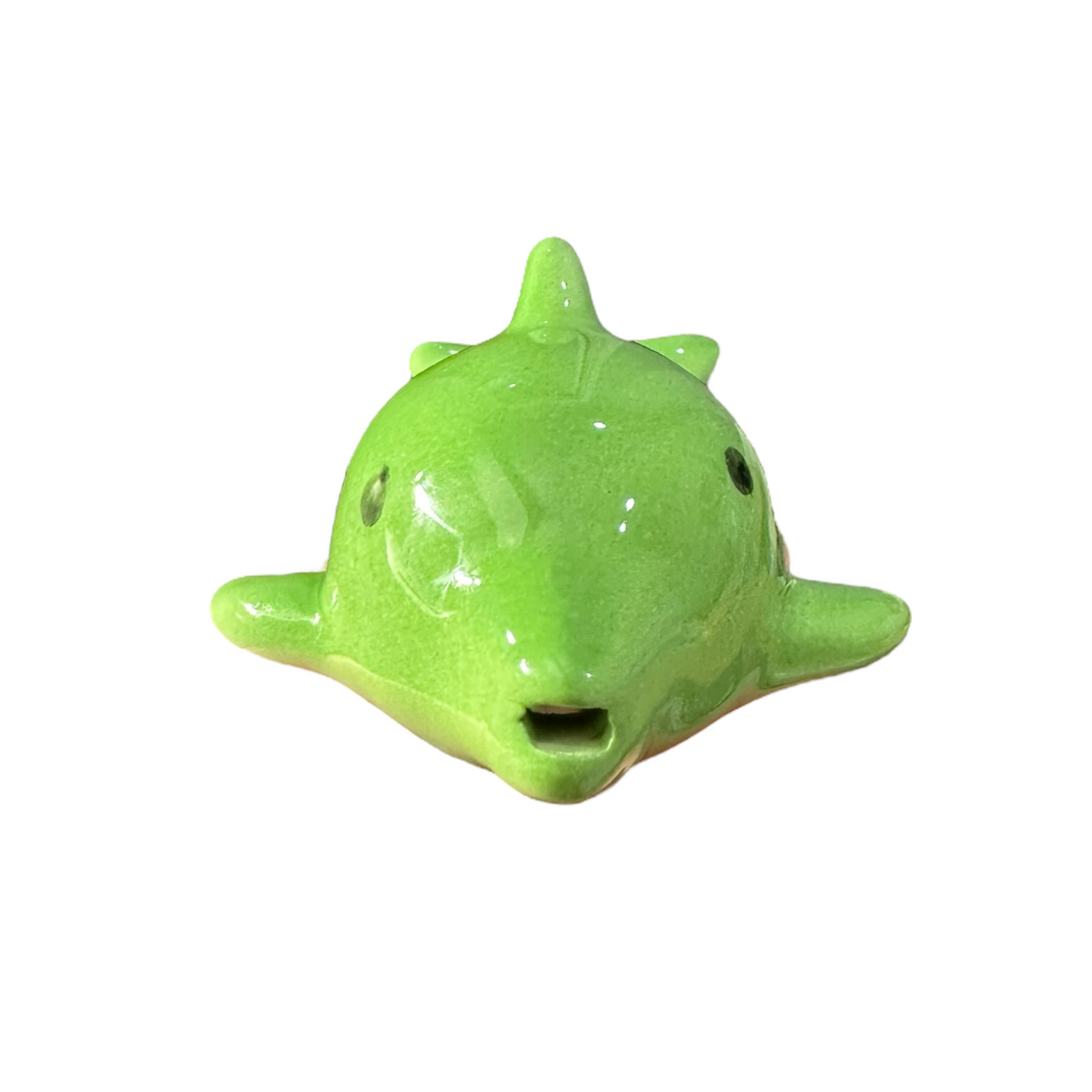 Ceramic Dolphin Ocarina Green Music Frog Co