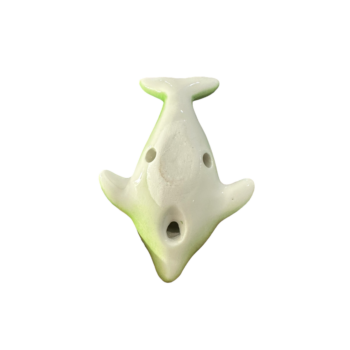Ceramic Dolphin Ocarina Green Music Frog Co