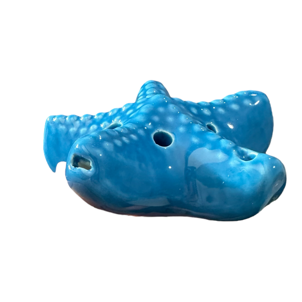 Ceramic Starfish Ocarina Blue Music Frog Co