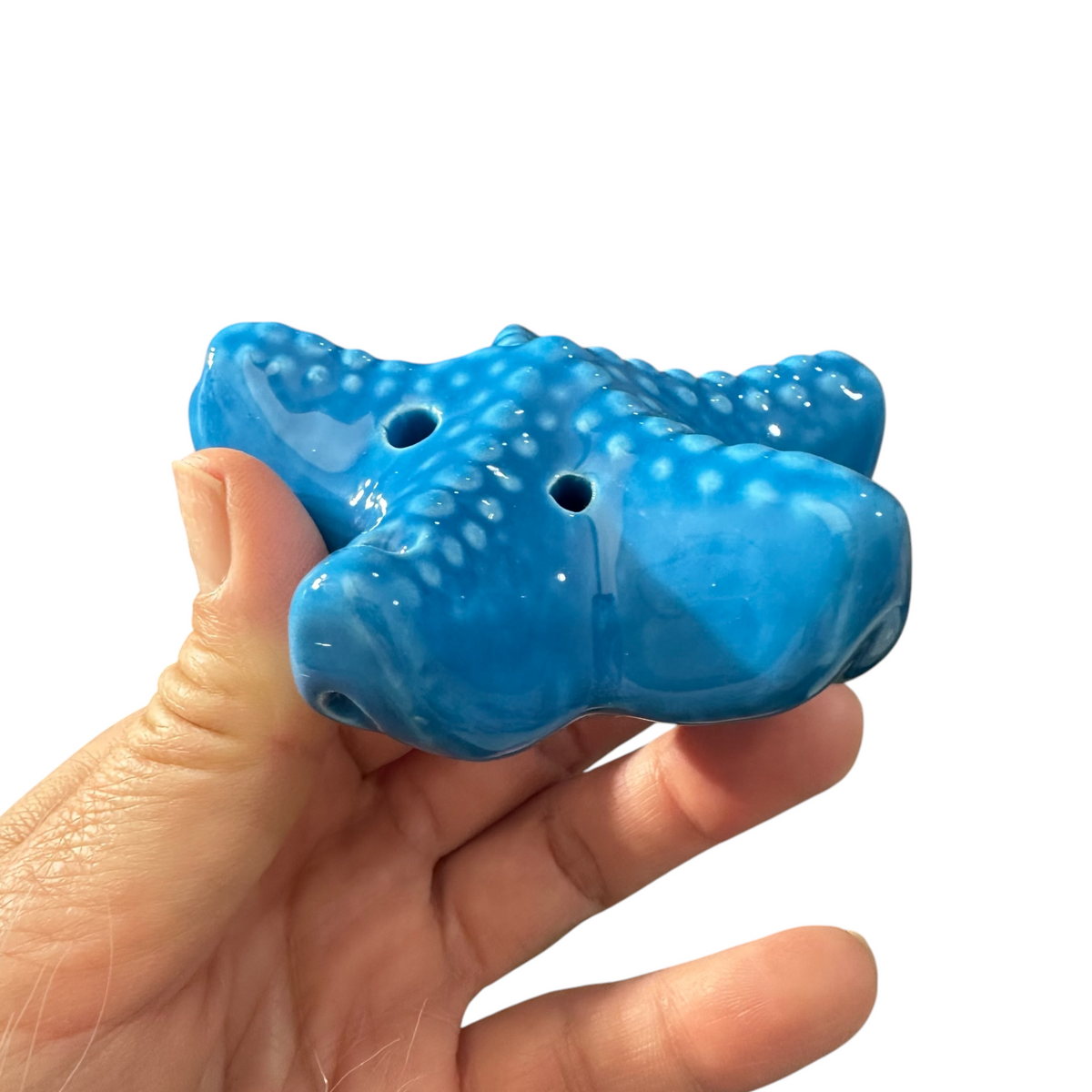 Ceramic Starfish Ocarina Blue Music Frog Co