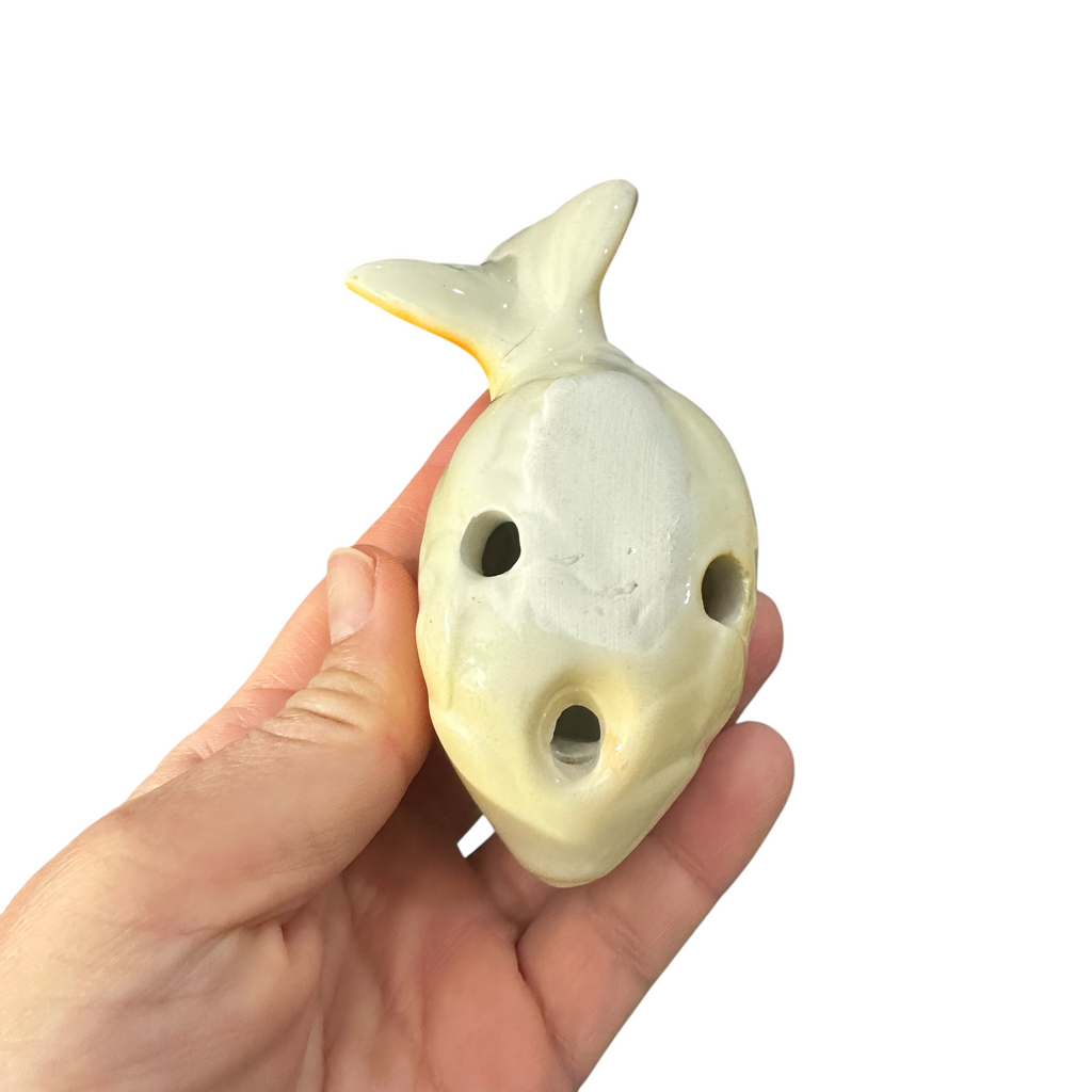 Ceramic Goldfish Ocarina Yellow Music Frog Co