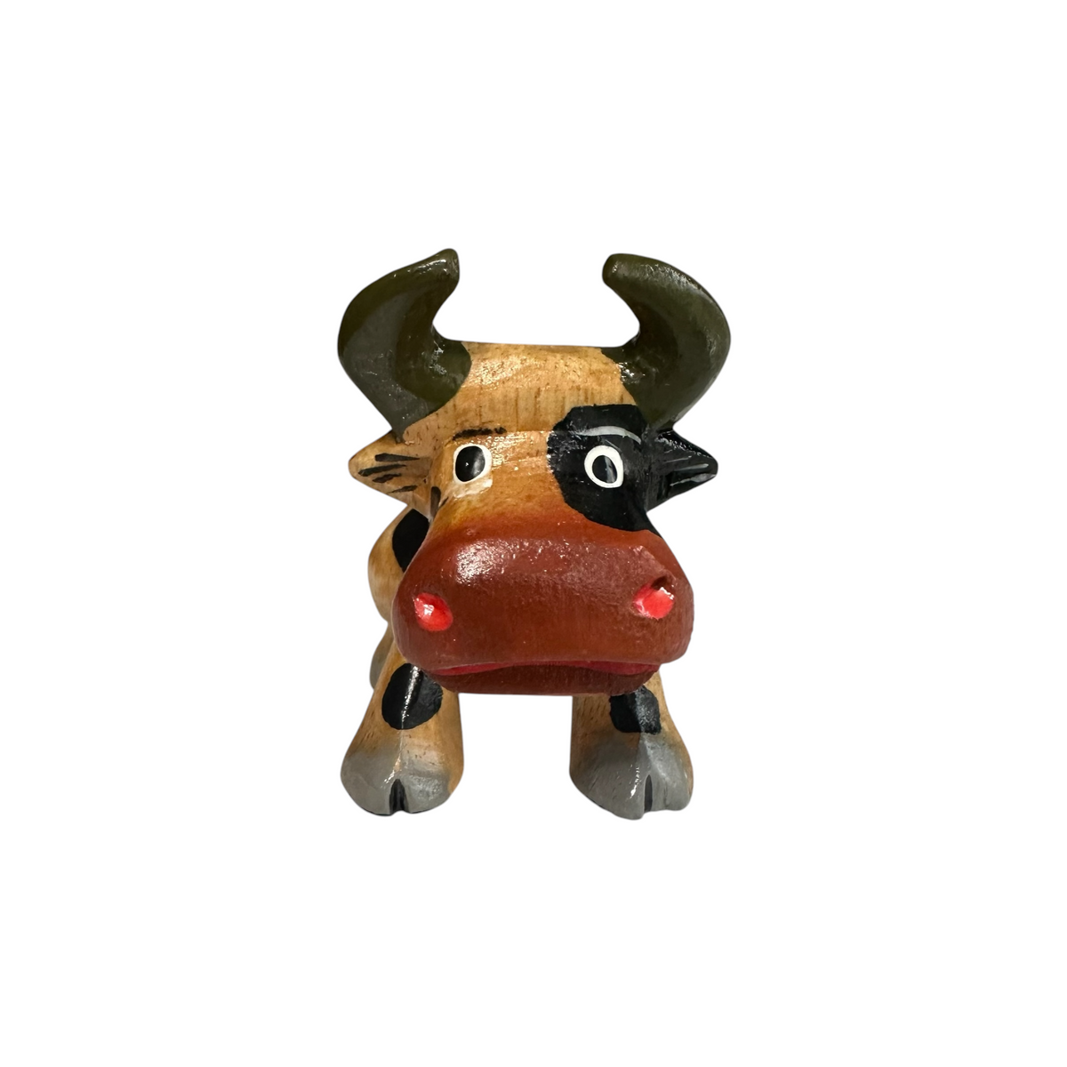 Wooden Farm Cow Decoration Figurine Music Frog Co