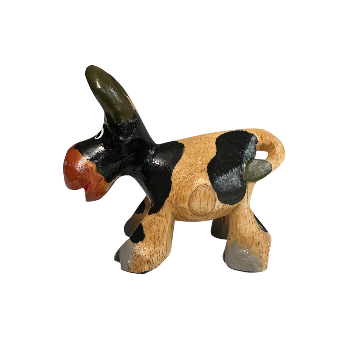 Wooden Farm Cow Decoration Figurine Music Frog Co