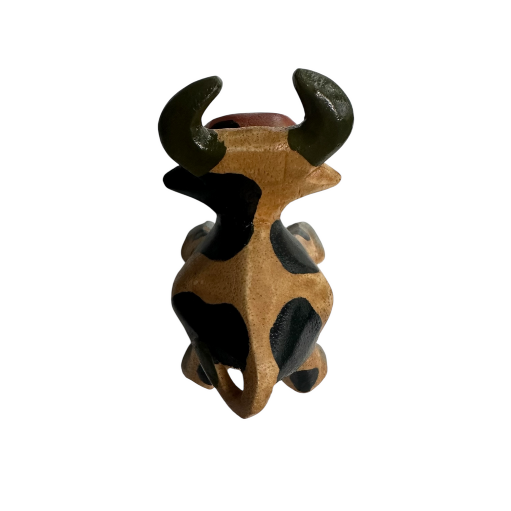 Wooden Farm Cow Decoration Figurine Music Frog Co