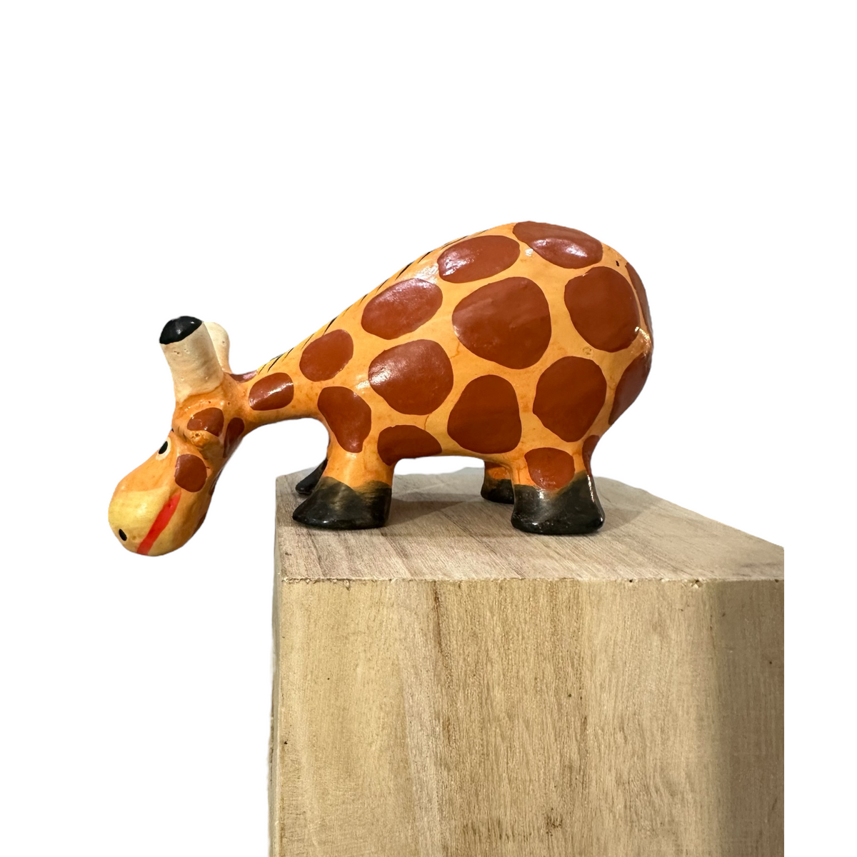 Wooden Giraffe Shelf Figurine Decoration Music Frog Co