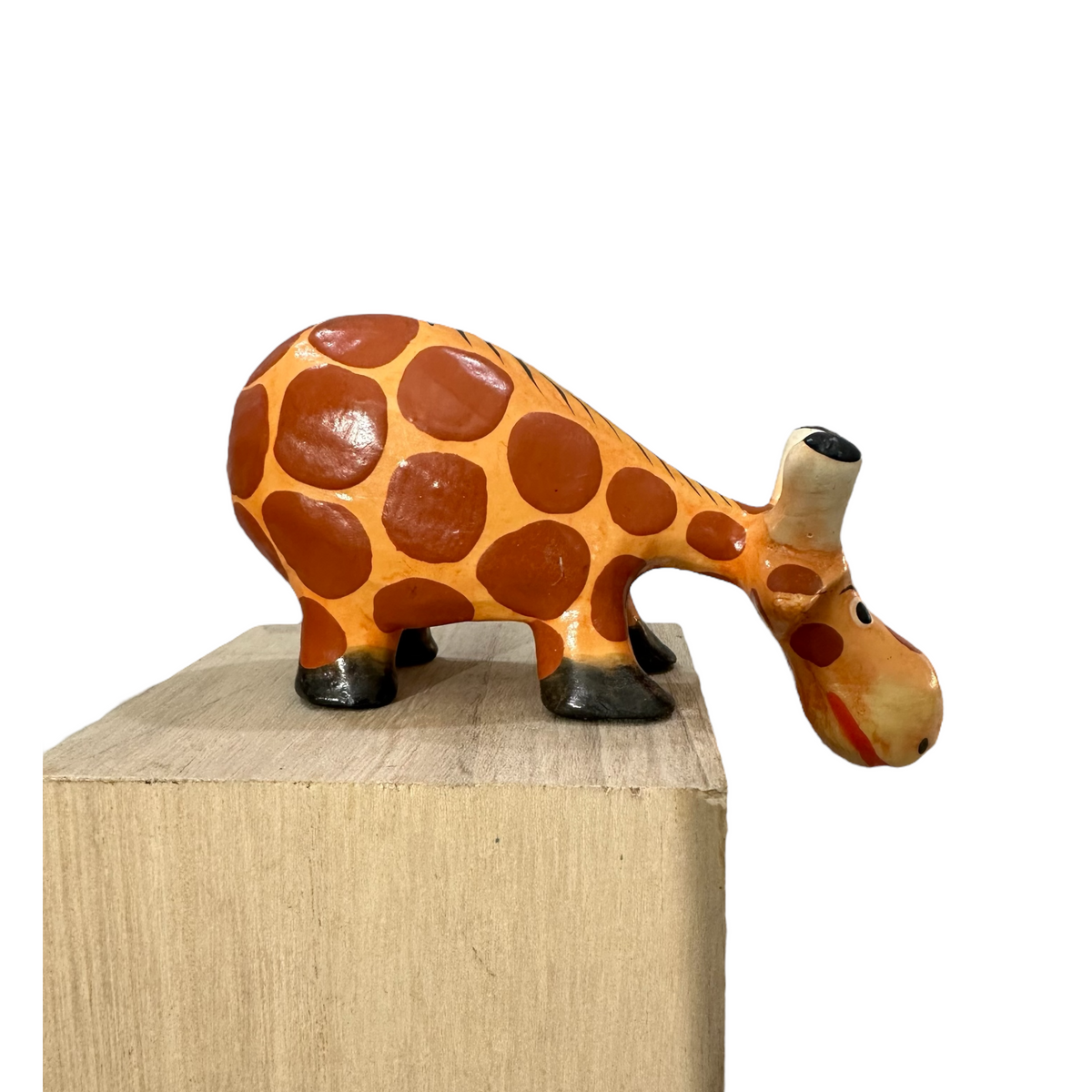Wooden Giraffe Shelf Figurine Decoration Music Frog Co