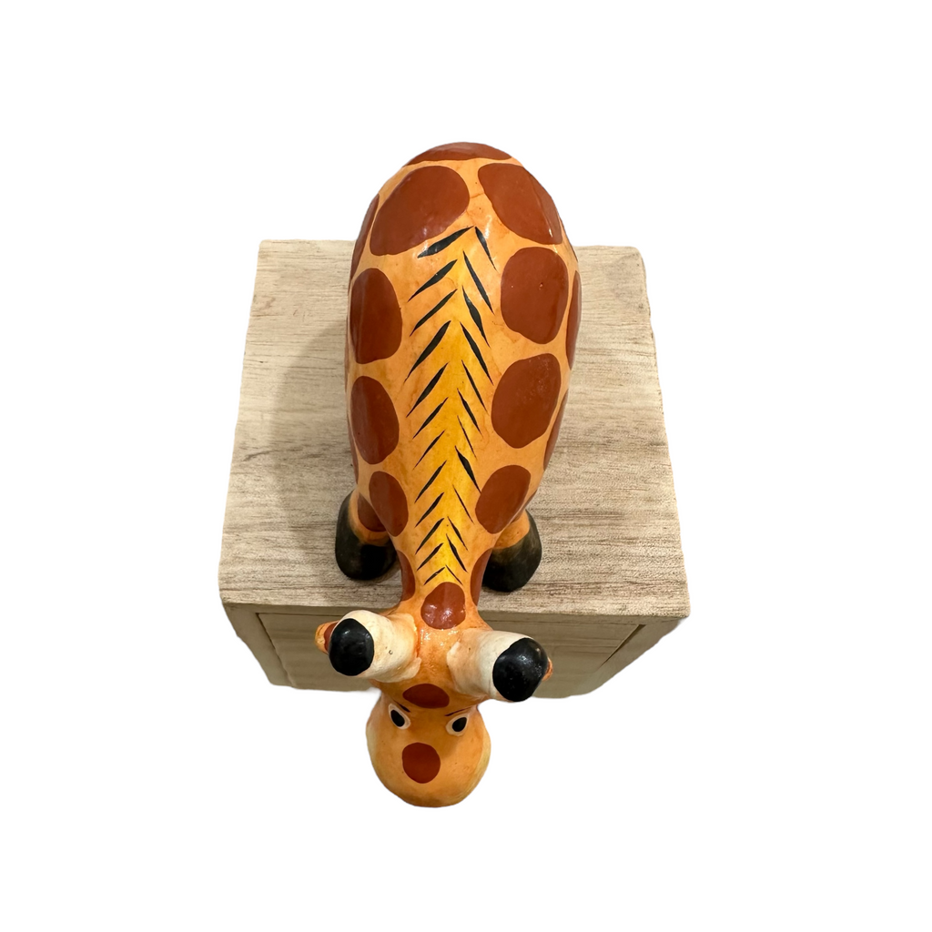 Wooden Giraffe Shelf Figurine Decoration Music Frog Co