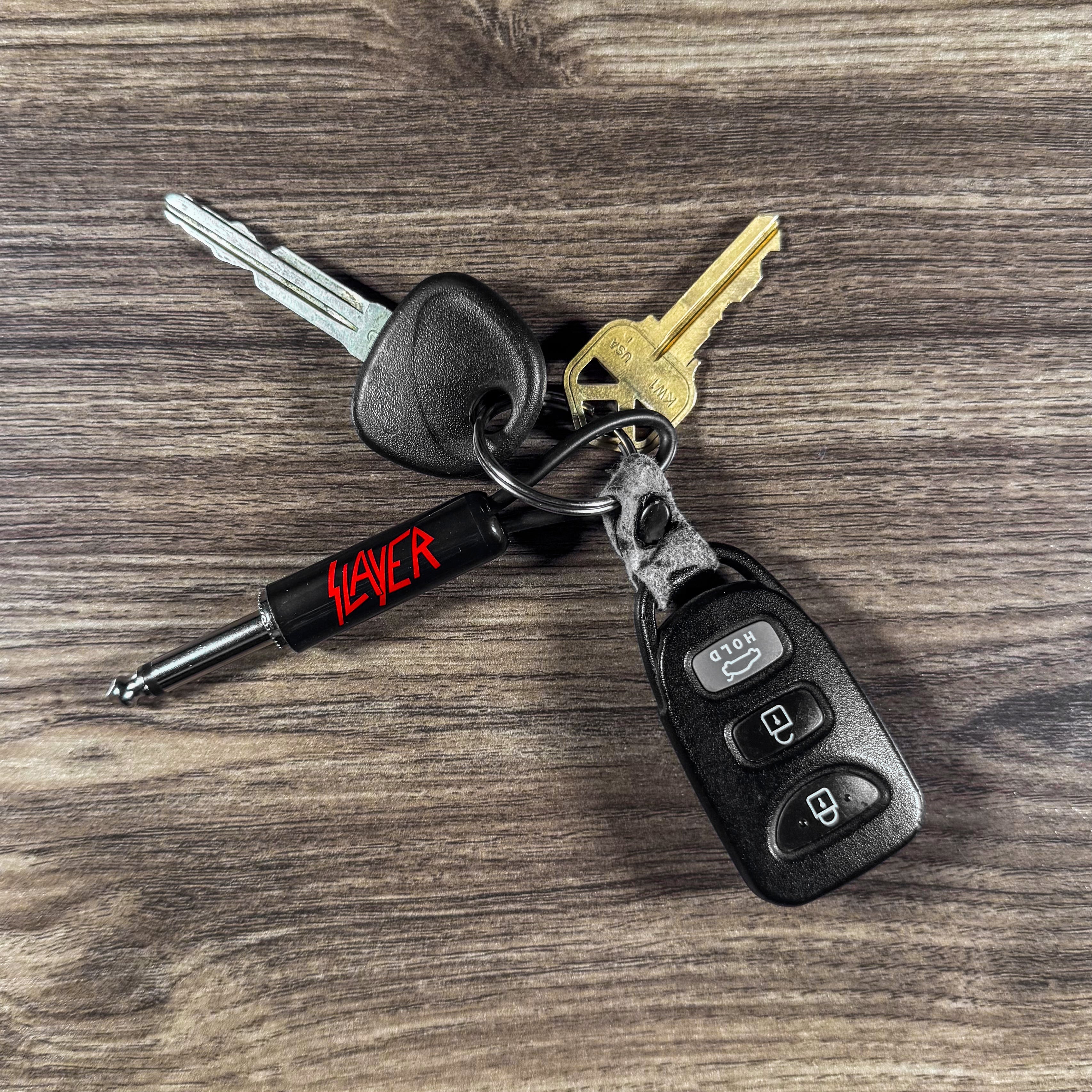 Slayer Red Logo Plug Keychain Pluginz Keychains