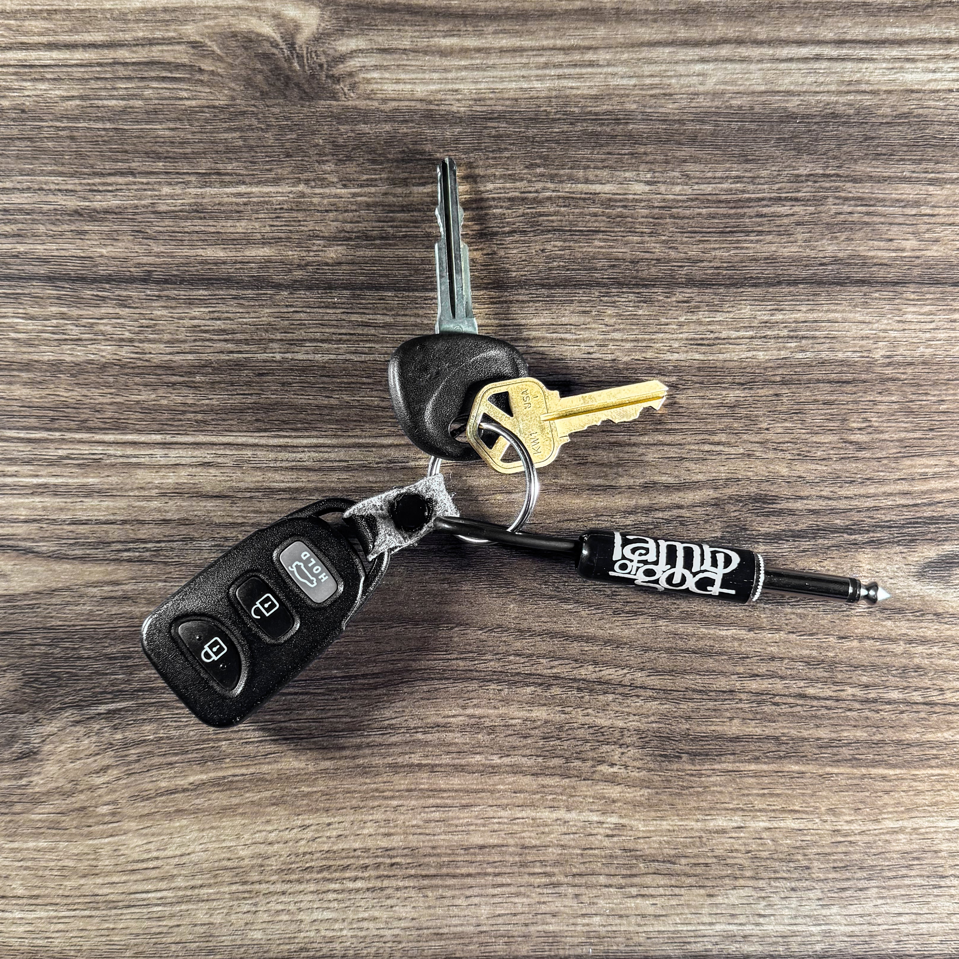 Lamb of God Logo Guitar Plug Keychain Pluginz Keychains