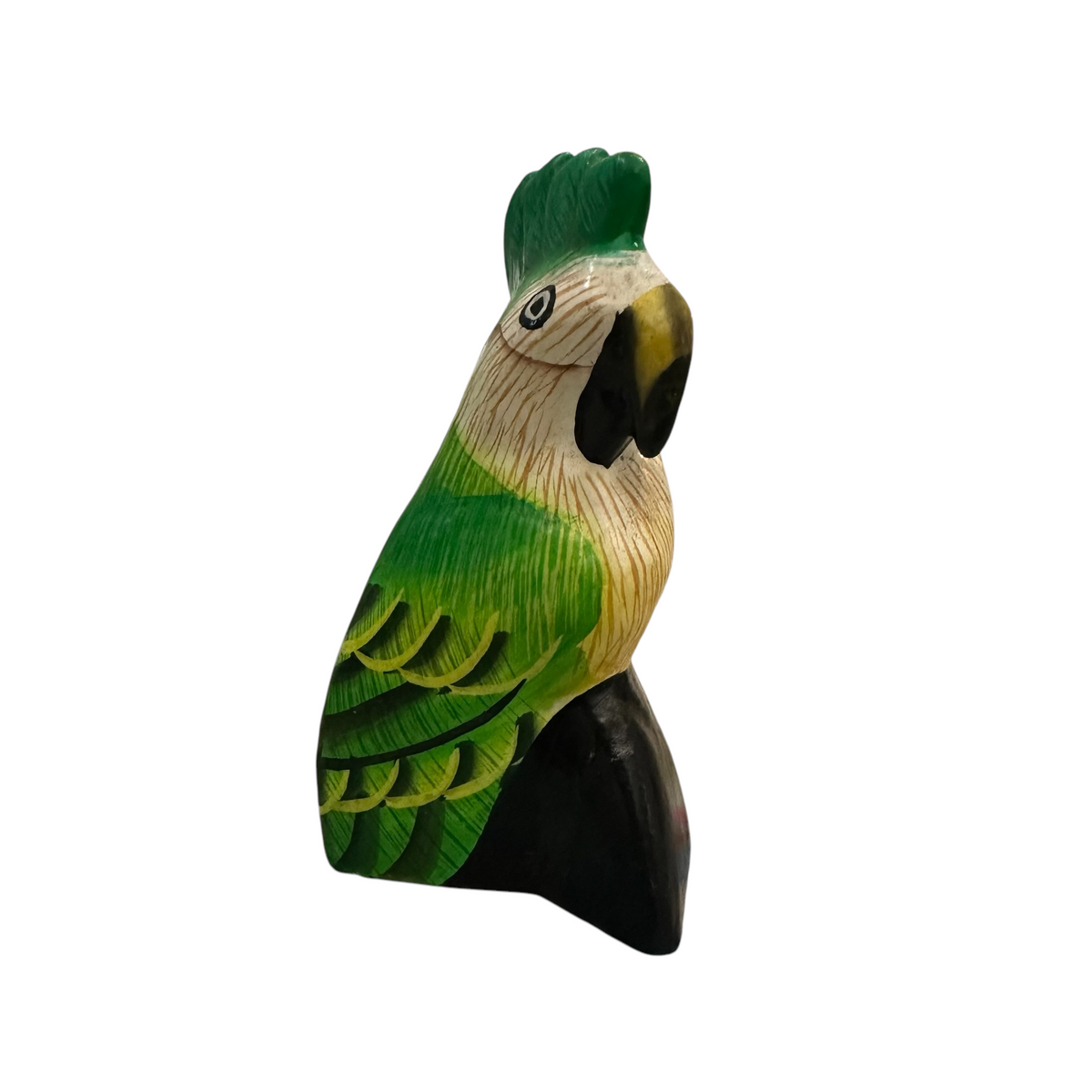 Wooden Parrot Decoration figurine (Green) Music Frog Co