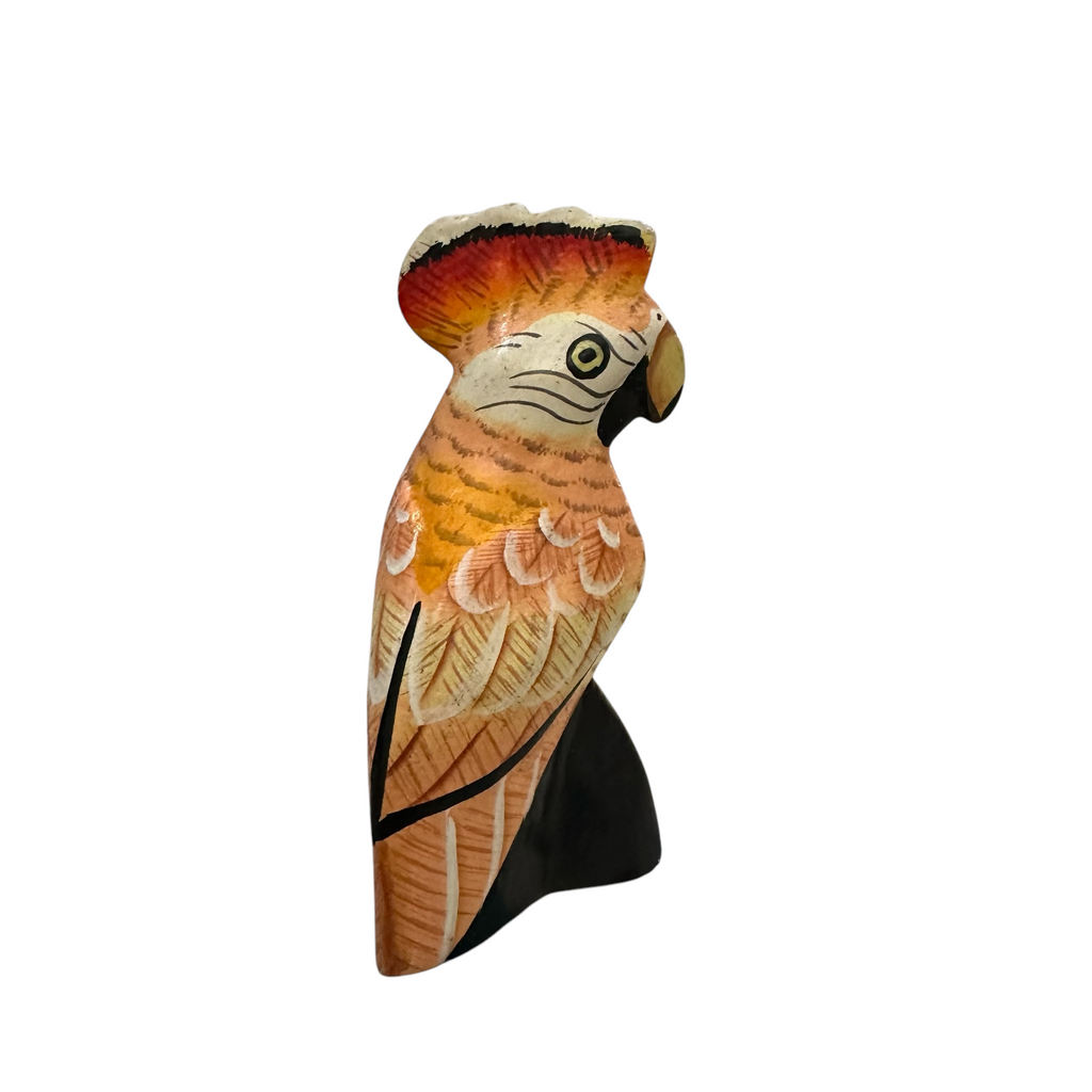 Wooden Parrot Decoration figurine (Orange) Music Frog Co