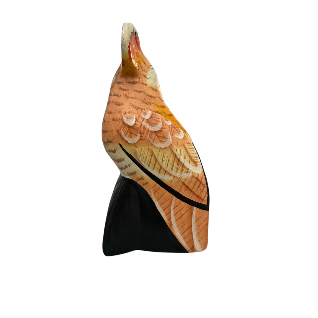 Wooden Parrot Decoration figurine (Orange) Music Frog Co