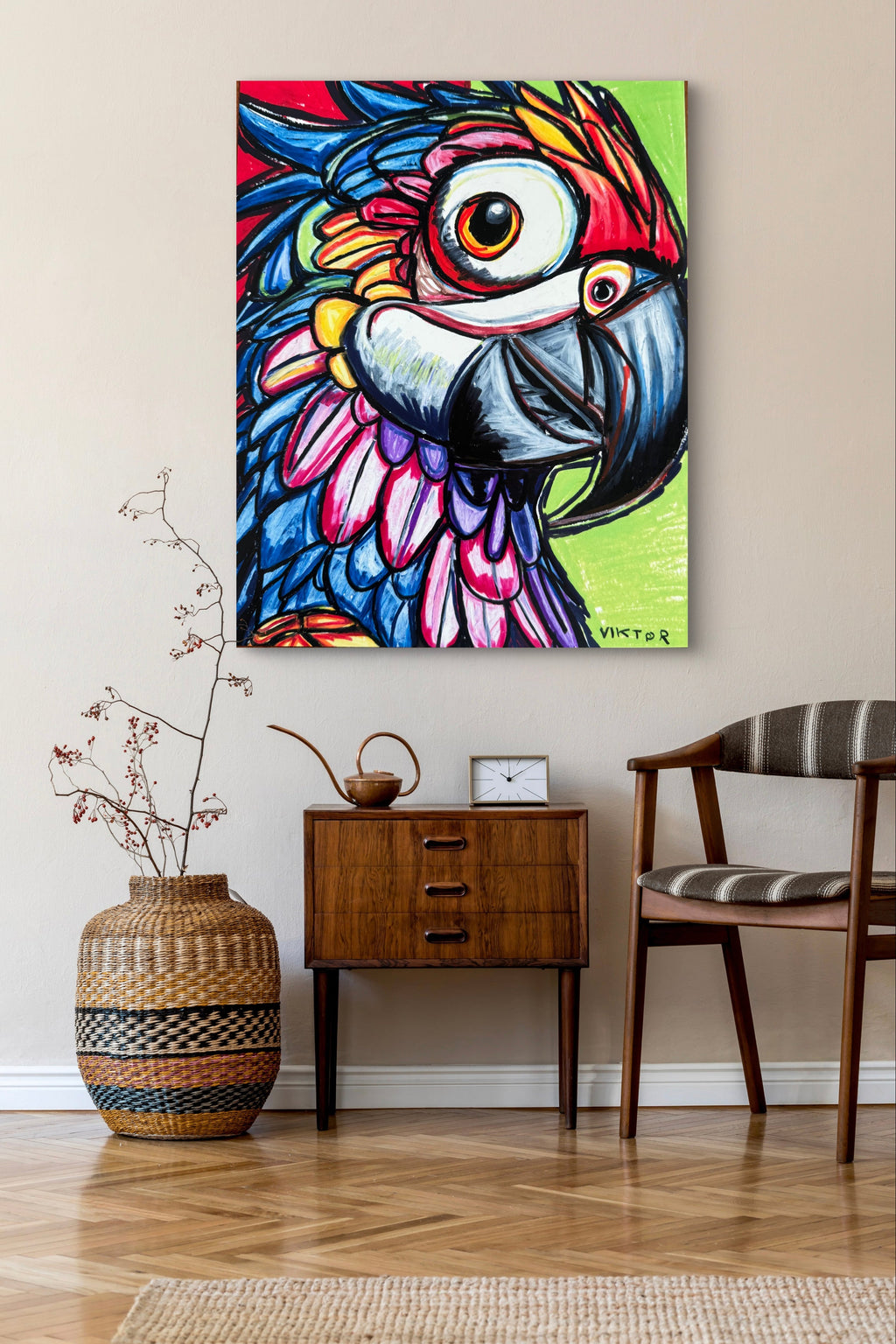 Colorful Parrot - Art Prints Vichy's Art