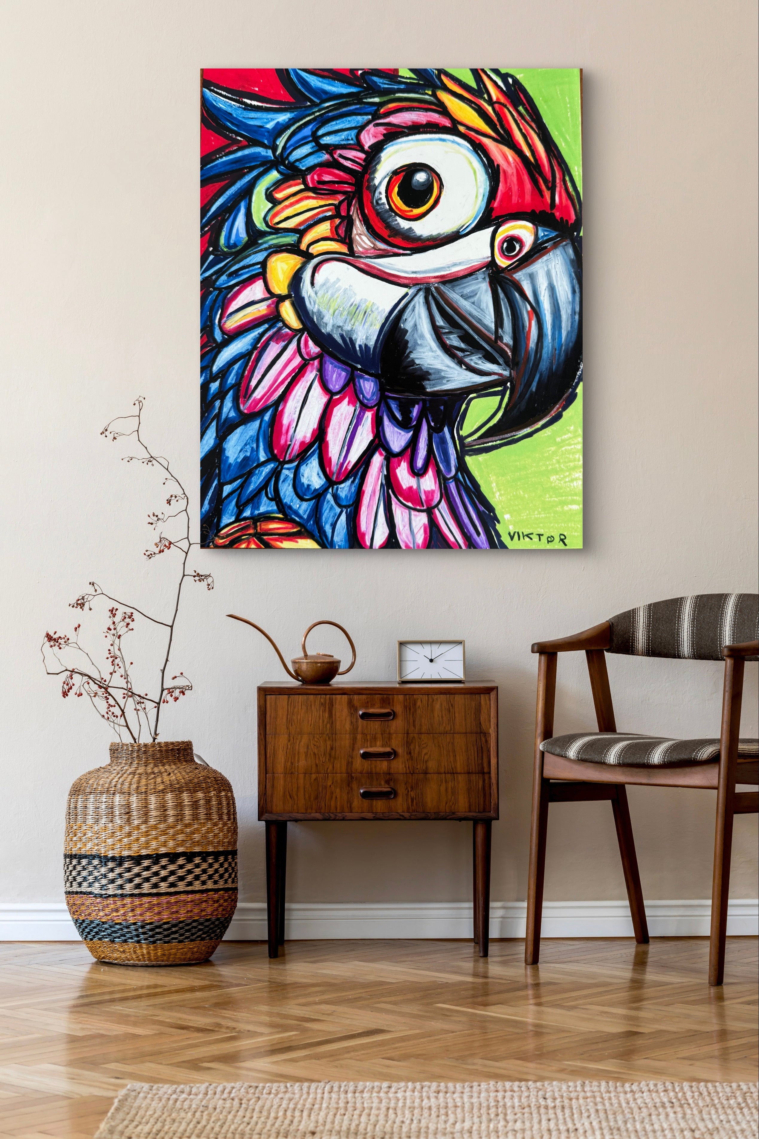 Colorful Parrot - Art Prints Vichy's Art