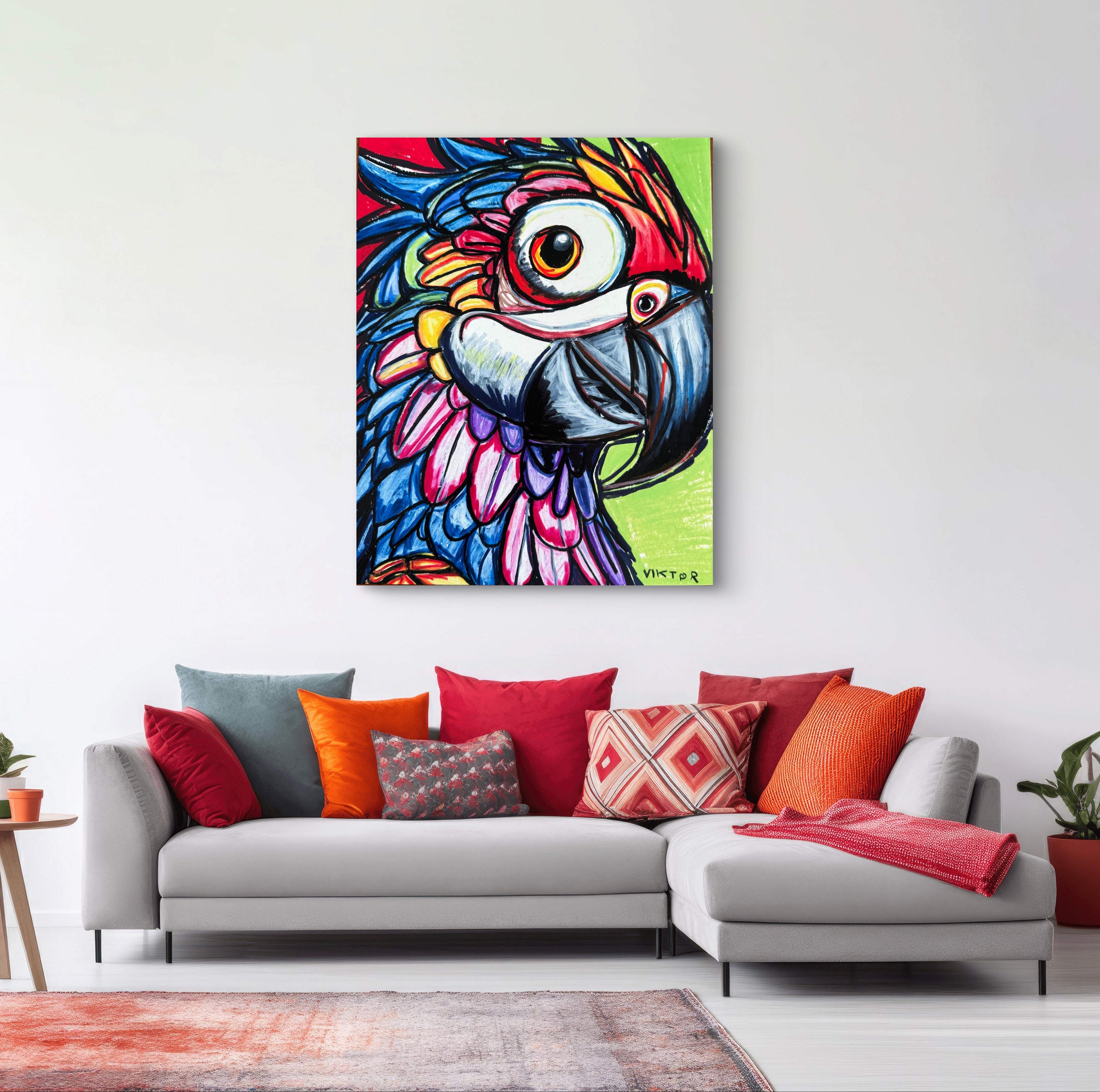 Colorful Parrot - Art Prints Vichy's Art