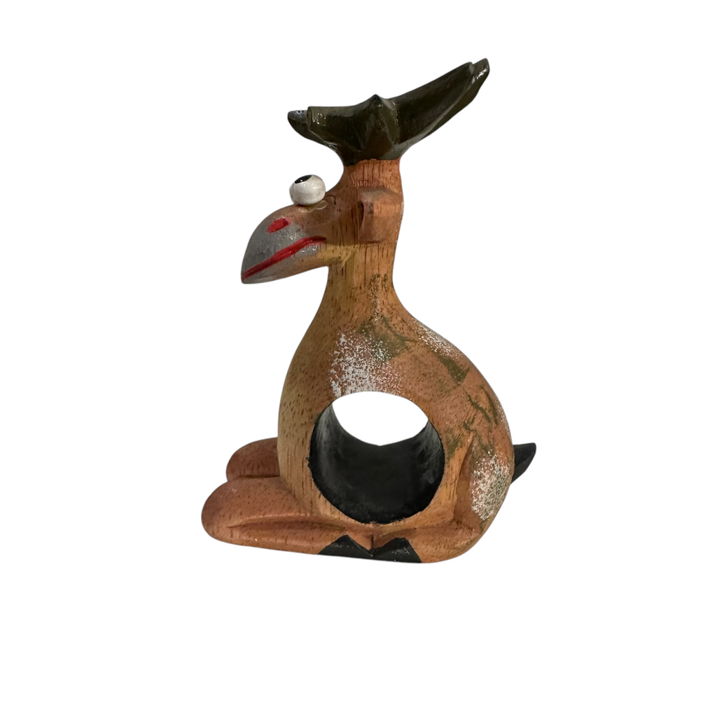 5 Handmade Wooden Moose napkin holders Music Frog Co