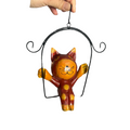 Wooden Cat on a swing (Red) Music Frog Co