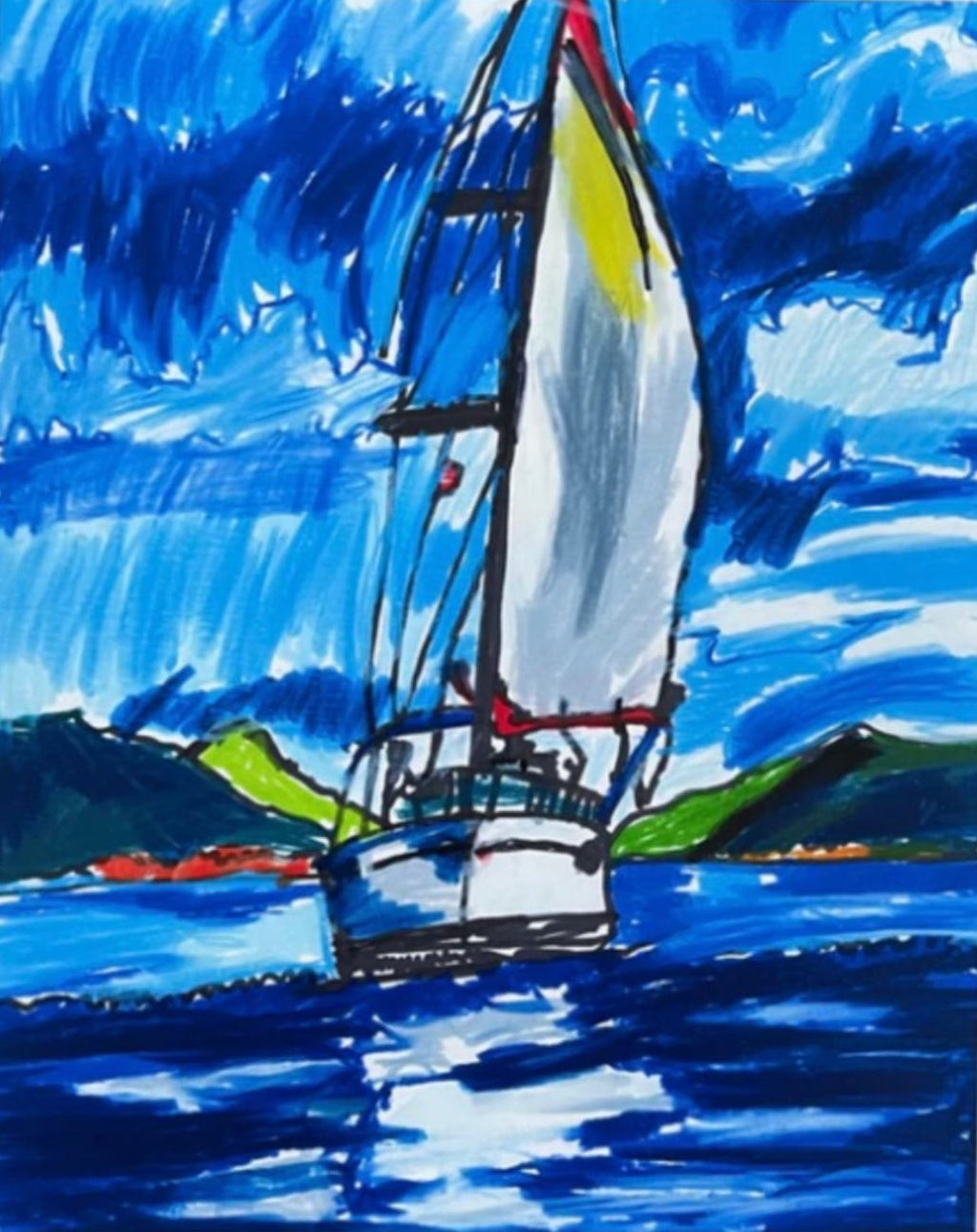 Sailing boat - Art Prints Vichy's Art