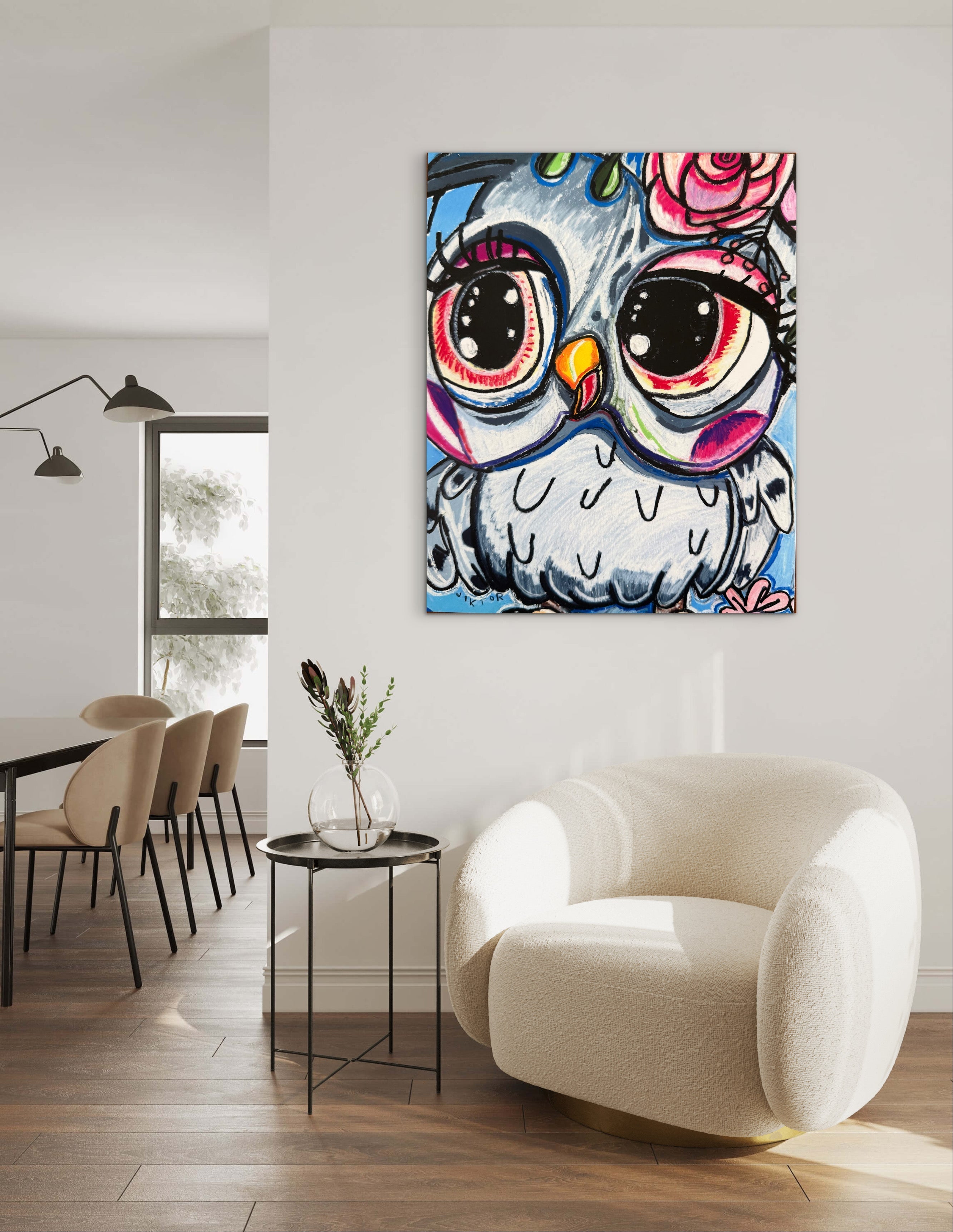 Lady Owl  - Art Prints Vichy's Art