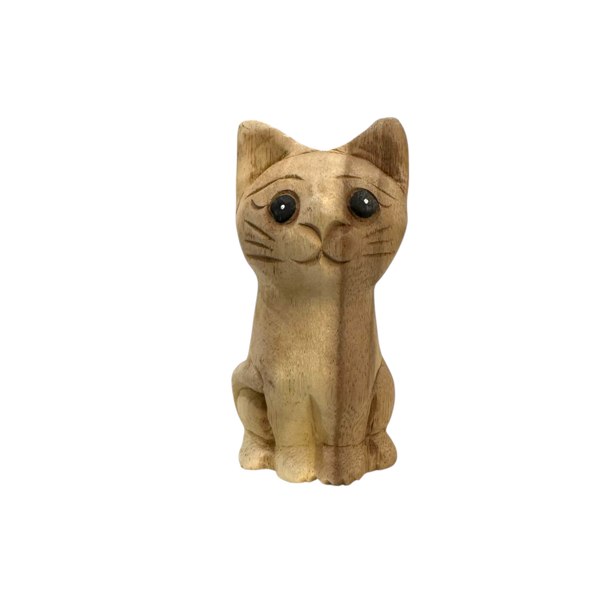 Wooden Waiting Cat Figurine Decoration Music Frog Co
