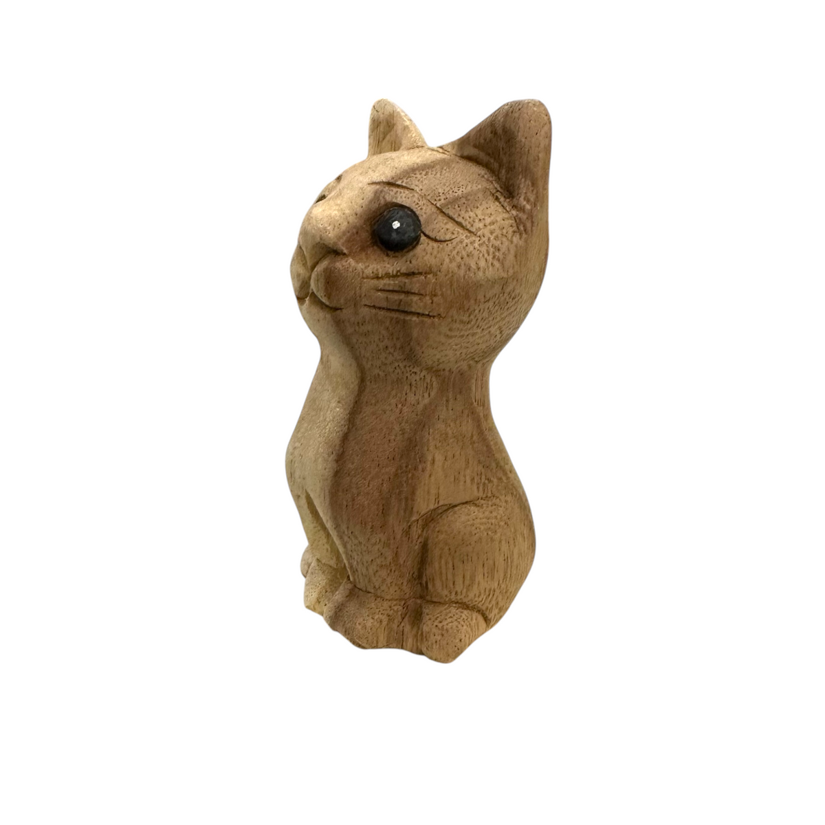 Wooden Waiting Cat Figurine Decoration Music Frog Co